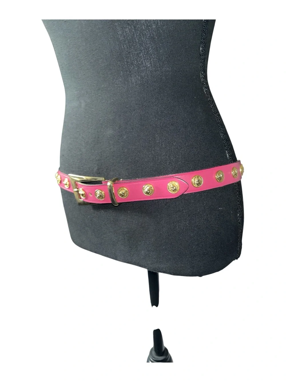 The Limited leather Pink gold coin Belt Size L
